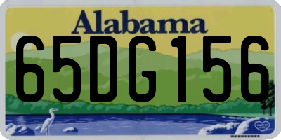 AL license plate 65DG156