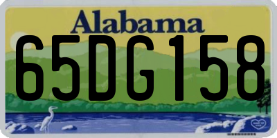 AL license plate 65DG158