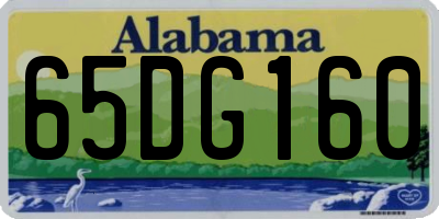 AL license plate 65DG160