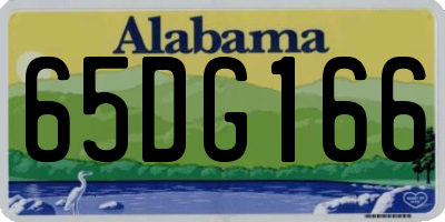 AL license plate 65DG166