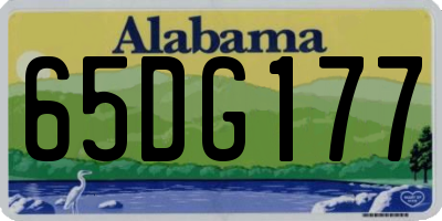 AL license plate 65DG177