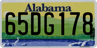 AL license plate 65DG178