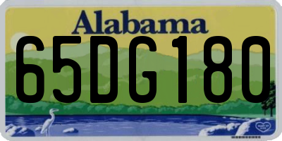 AL license plate 65DG180
