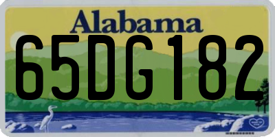 AL license plate 65DG182