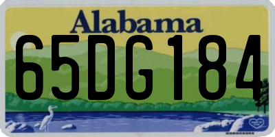 AL license plate 65DG184