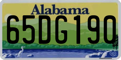 AL license plate 65DG190
