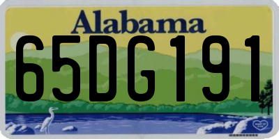 AL license plate 65DG191