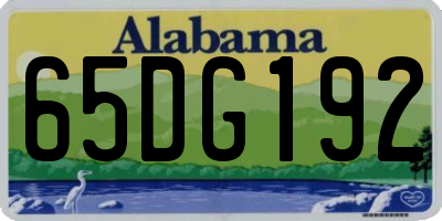 AL license plate 65DG192