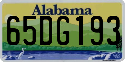 AL license plate 65DG193