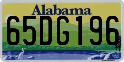 AL license plate 65DG196