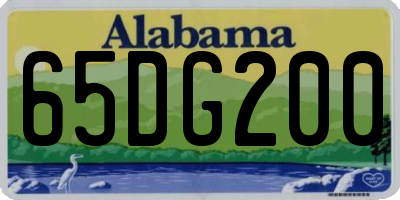 AL license plate 65DG200