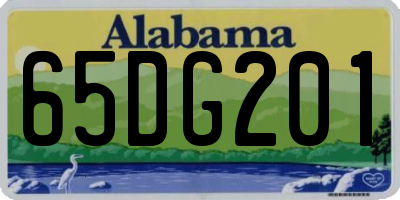 AL license plate 65DG201