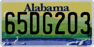 AL license plate 65DG203
