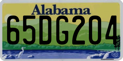 AL license plate 65DG204