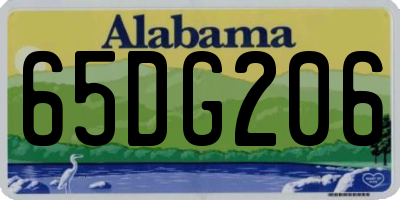 AL license plate 65DG206
