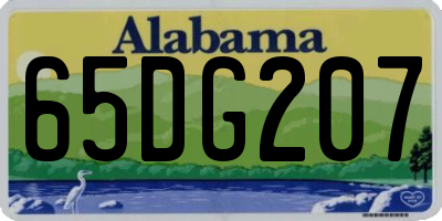 AL license plate 65DG207
