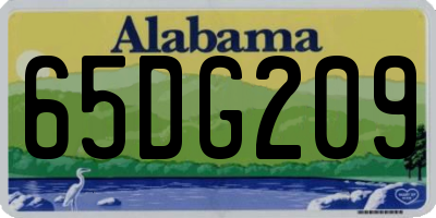 AL license plate 65DG209