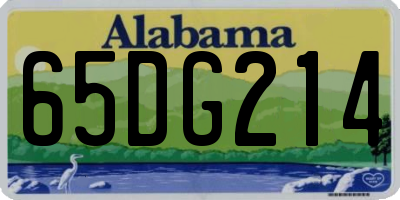 AL license plate 65DG214