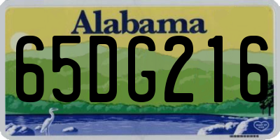 AL license plate 65DG216