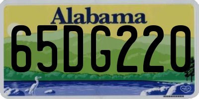 AL license plate 65DG220