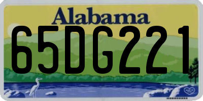 AL license plate 65DG221