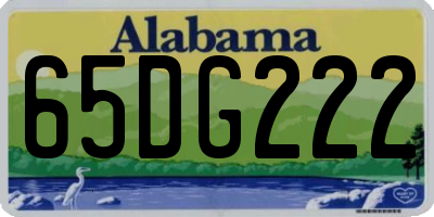 AL license plate 65DG222