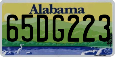 AL license plate 65DG223