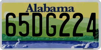 AL license plate 65DG224
