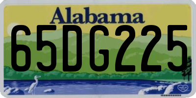 AL license plate 65DG225