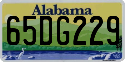 AL license plate 65DG229
