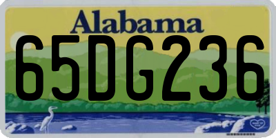 AL license plate 65DG236