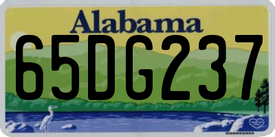 AL license plate 65DG237