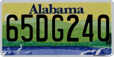AL license plate 65DG240