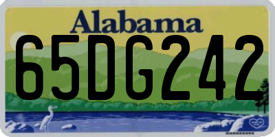 AL license plate 65DG242