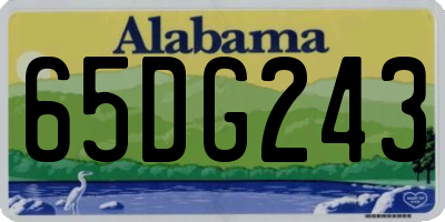 AL license plate 65DG243