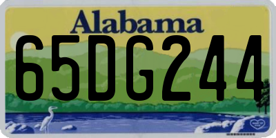 AL license plate 65DG244