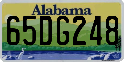 AL license plate 65DG248