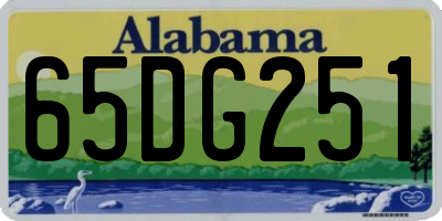 AL license plate 65DG251