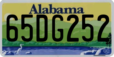 AL license plate 65DG252