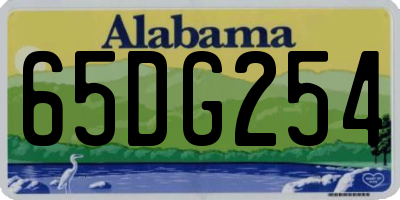 AL license plate 65DG254