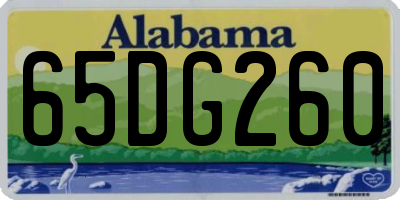 AL license plate 65DG260