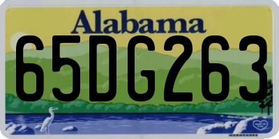 AL license plate 65DG263