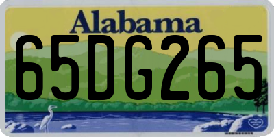 AL license plate 65DG265
