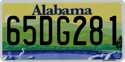 AL license plate 65DG281