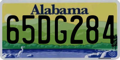 AL license plate 65DG284