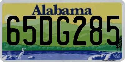 AL license plate 65DG285