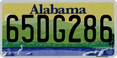 AL license plate 65DG286