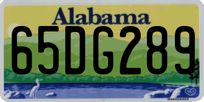 AL license plate 65DG289