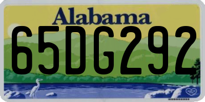 AL license plate 65DG292