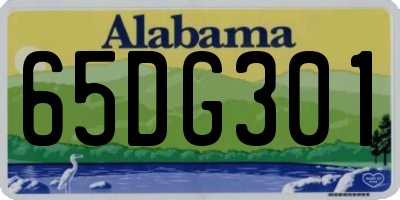 AL license plate 65DG301